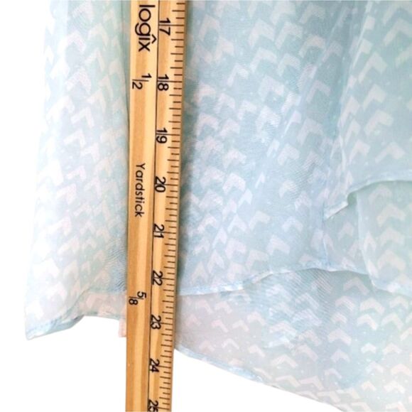 Charming Charlie Sheer Ruffled Blouse with Flutter Sleeves Sz M - Picture 12 of 12